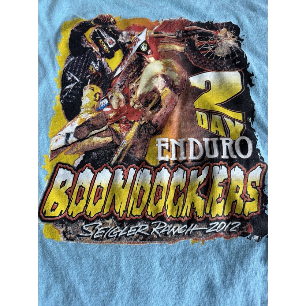Enduro Motorcycle Racing Boondockers Texas 2012 Xl T Shirt